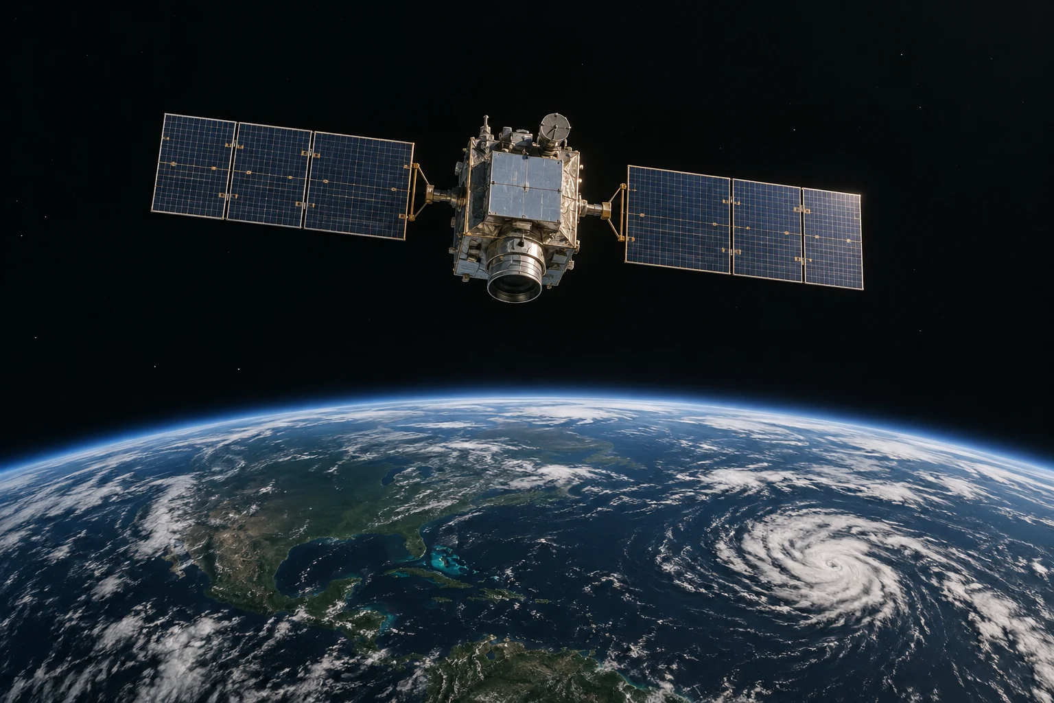 Imagem conceitual de satélite de observação terrestre